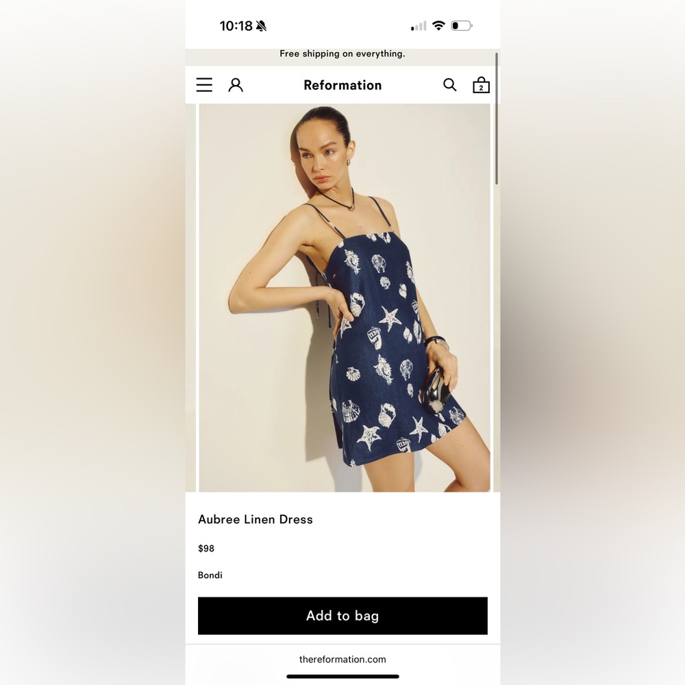 Reformation Aubree Linen Dress
